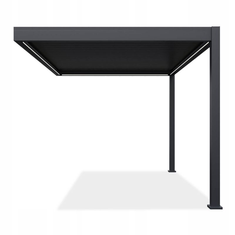 Pergola Przyścienna Z Oświetleniem Led Elegance Wall 3x4 Na Taras Gutroof 1 szt