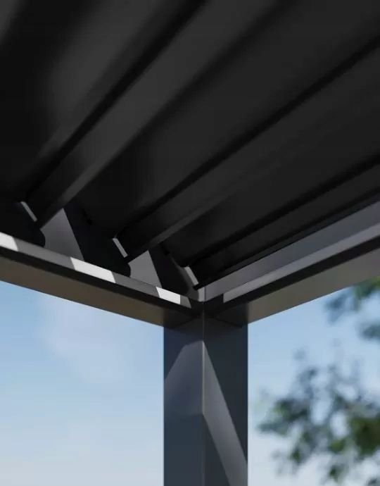 Pergola Przyścienna Z Oświetleniem Led Elegance Wall 3x4 Na Taras Gutroof 1 szt