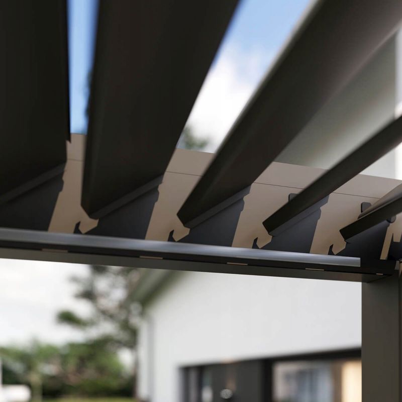 Pergola Przyścienna Z Oświetleniem Led Elegance Wall 3x4 Na Taras Gutroof 1 szt