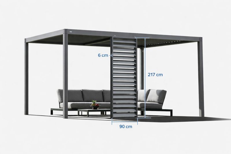 Pergola Tarasowa Corciano Borneo z otwieranym dachem Altana Aluminiowa Antracyt 3x6m 1szt.