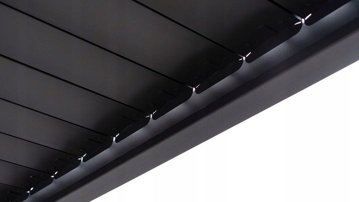 Pergola Tarasowa Gutroof Ogrodowa Duża 3,6x7,2 Deluxe Antracytowa Podwójna Dachem 1 szt