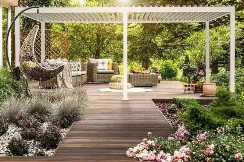 Pergola Tarasowa Gutroof Ogrodowa Duża 300x600 3x6 Premium Biała Regulowana 1 szt