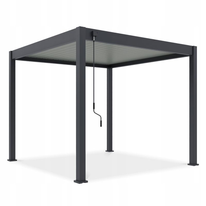 Pergola Tarasowa Gutroof Ogrodowa Elegance 3x3 300x300 Antracytowa Dach 1 szt
