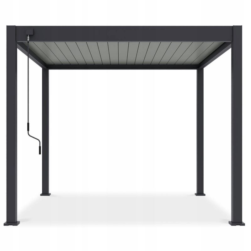 Pergola Tarasowa Gutroof Ogrodowa Elegance 3x3 300x300 Antracytowa Dach 1 szt