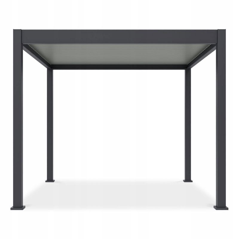Pergola Tarasowa Gutroof Ogrodowa Elegance 3x3 300x300 Antracytowa Dach 1 szt