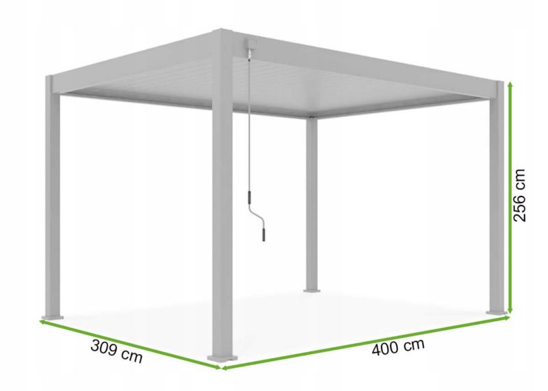 Pergola Tarasowa Gutroof Ogrodowa Na Taras Elegance 3x4 Antracyt Czarna 1 szt