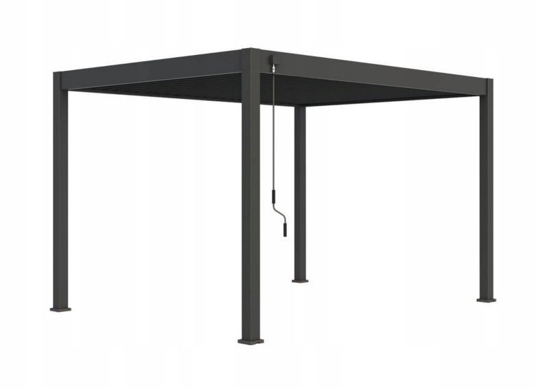 Pergola Tarasowa Gutroof Ogrodowa Na Taras Elegance 3x4 Antracyt Czarna 1 szt