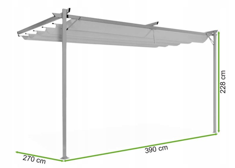 Pergola Tarasowa Hardmaister Altana Ogrodowa Zadaszenie Pawilon SPRINT 4x2,7 Duża Wiata 1 szt