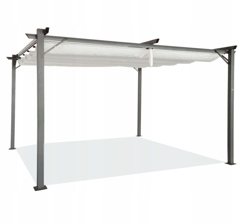 Pergola Tarasowa Hardmaister Ogrodowa 290x395cm Metalowa Sprint 3x4m Szara 1 szt