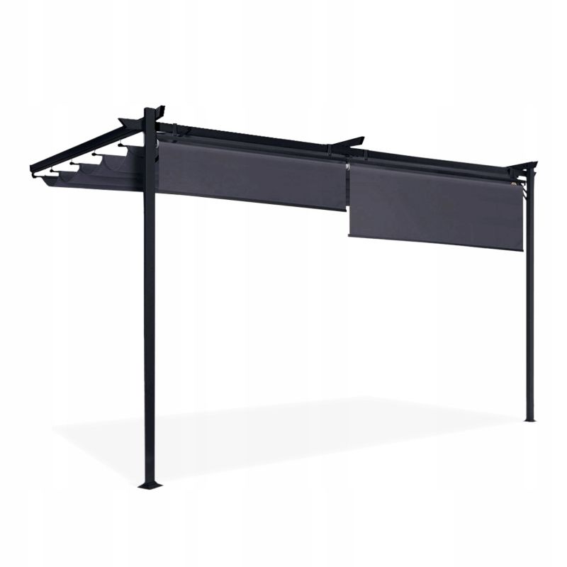 Pergola Tarasowa Hardmaister Ogrodowa Przyścienna Zadaszenie 4x2,7m 4x3 Rolety 1 szt