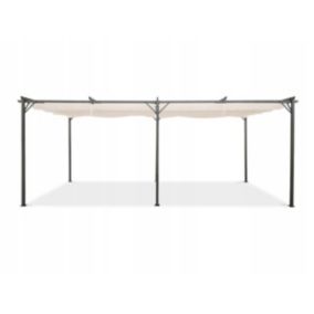 Pergola Tarasowa Hardmaister Ogrodowa Sprint 3x6 Antracyt Białe Zadaszenie Duża 1 szt