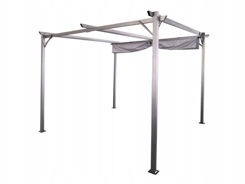Pergola Tarasowa Hardmaister Ogrodowa Sprint Plus 3x4 Antracyt Białe Rolety 1 szt