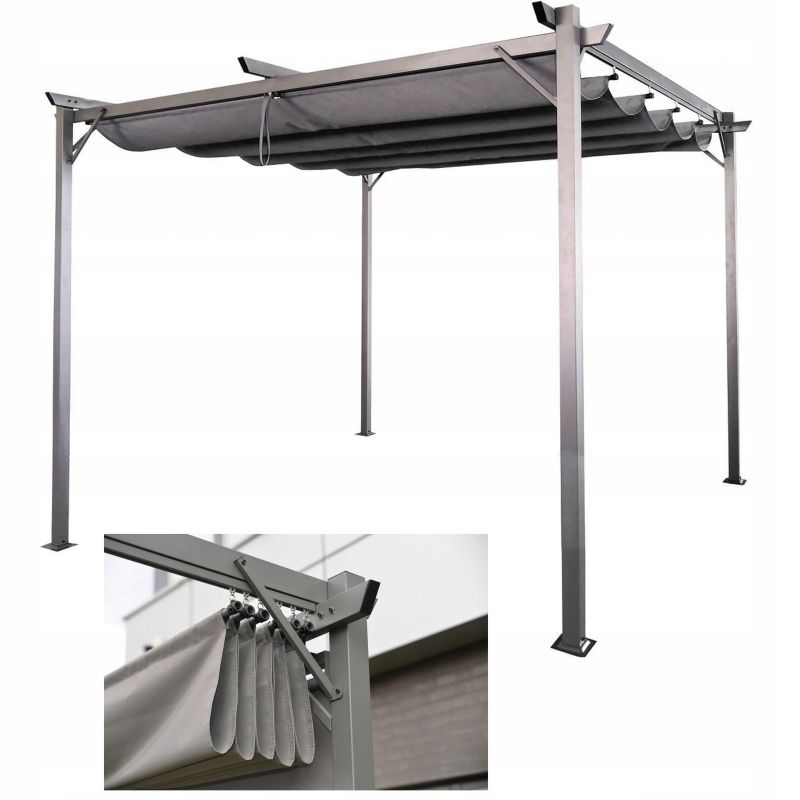 Pergola Tarasowa Hardmaister Sprint 290x290cm 3x3 Metalowa Altana Ogrodowa 1 szt
