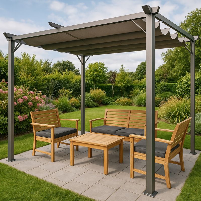 Pergola Tarasowa Hardmaister Sprint 290x290cm 3x3 Metalowa Altana Ogrodowa 1 szt