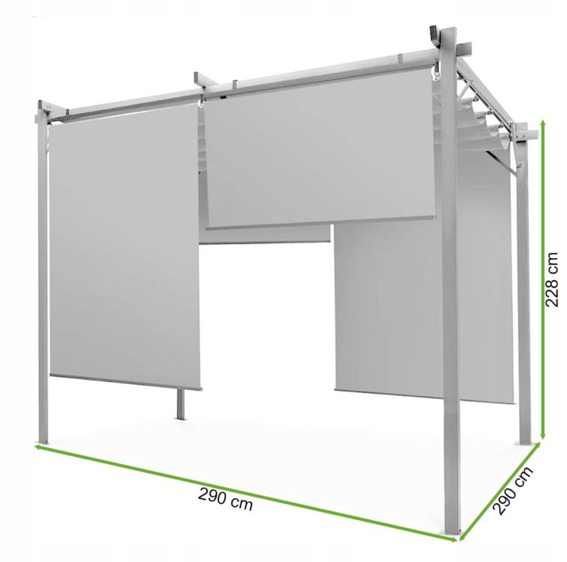 Pergola Tarasowa Hardmaister Zadaszenie Na Ogród Sprint Plus 3x3 Antracyt 1 szt