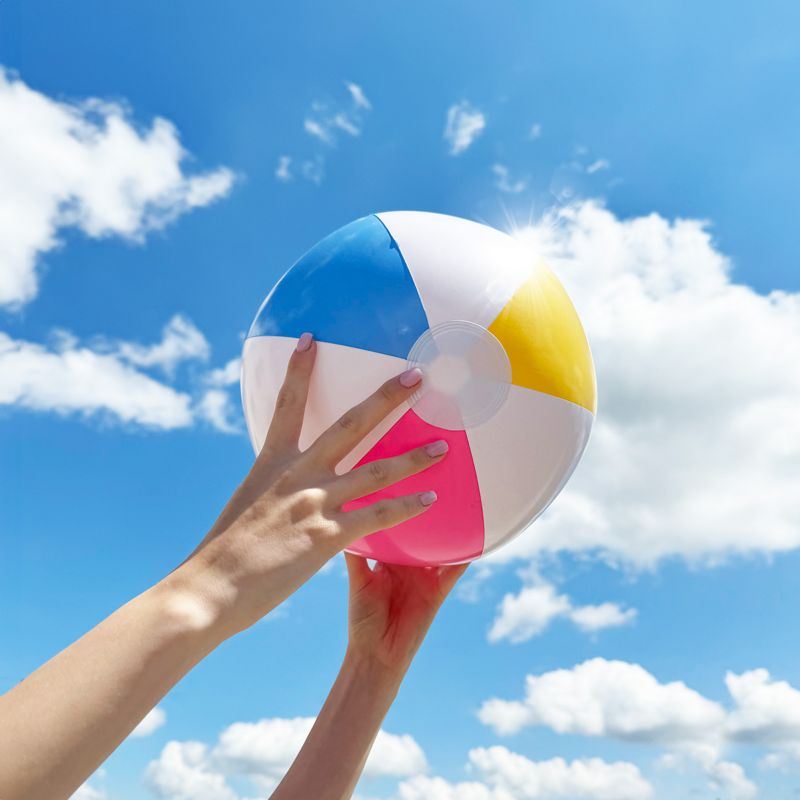 Piłka plażowa Be-active.pl dmuchana na basen plaże do gry trójkolorowa 1szt.