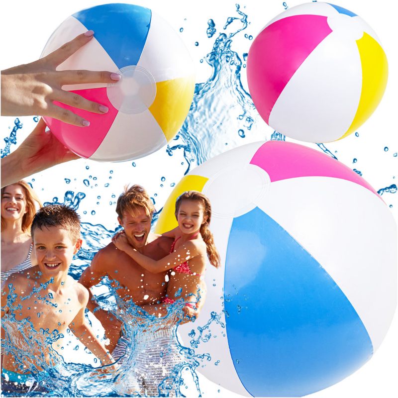 Piłka plażowa Be-active.pl dmuchana na basen plaże do gry trójkolorowa 1szt.