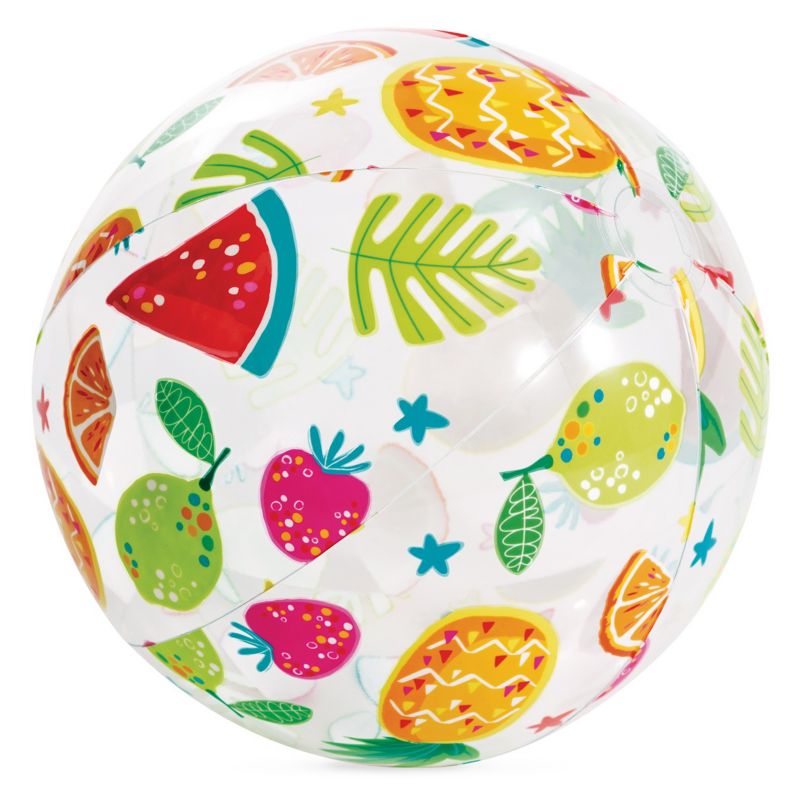 Piłka plażowa INTEX 59040 dmuchana z kolorowym nadrukiem 51 cm, owoce 1 szt.