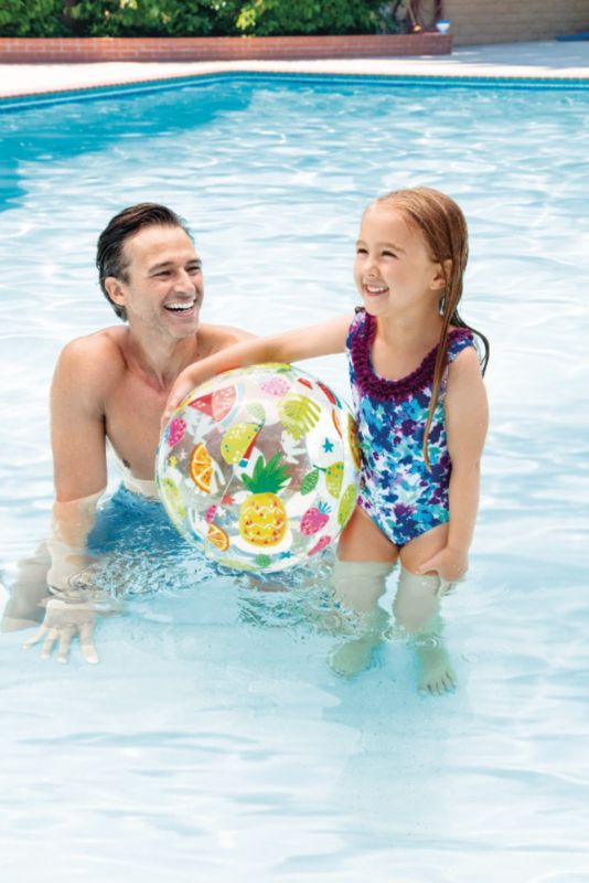 Piłka plażowa INTEX 59040 dmuchana z kolorowym nadrukiem 51 cm, owoce 1 szt.