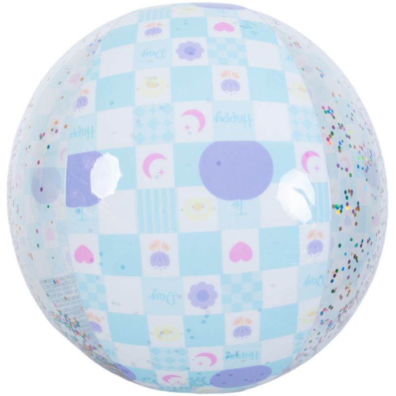 Piłka plażowa Jilong brokat dmuchana 50 cm niebieska 1 szt.