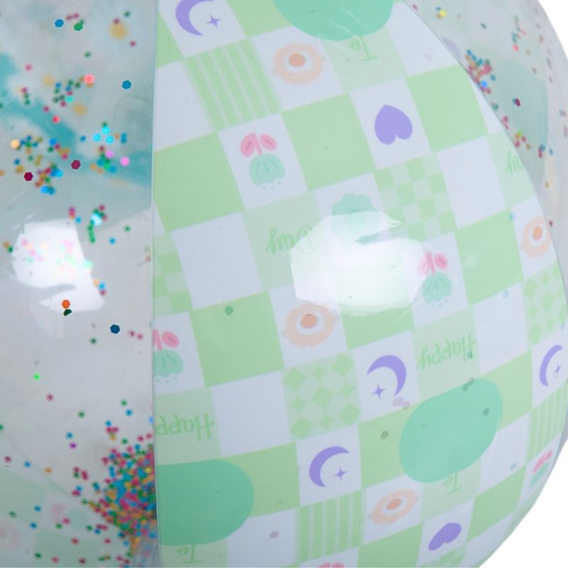 Piłka plażowa Jilong brokat dmuchana 50 cm zielona 1 szt.