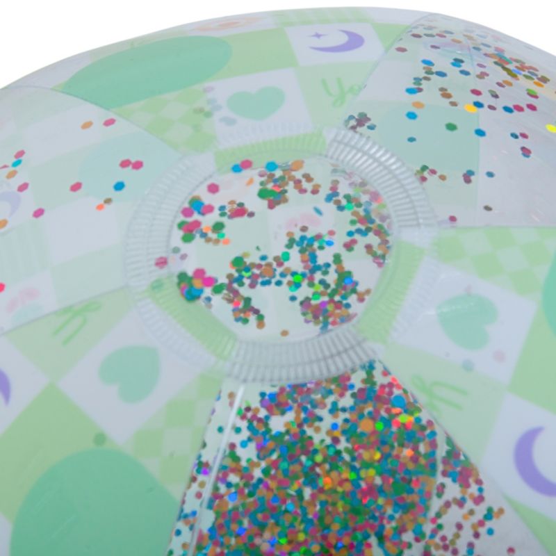 Piłka plażowa Jilong brokat dmuchana 50 cm zielona 1 szt.