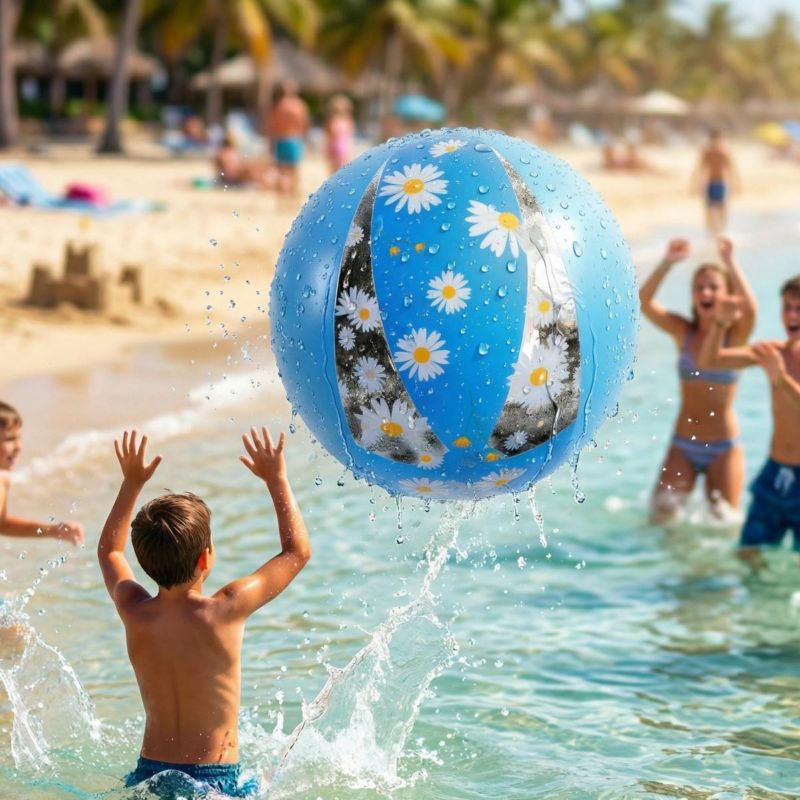 Piłka plażowa Jilong Daisy dmuchana 50 cm niebieska 1 szt.