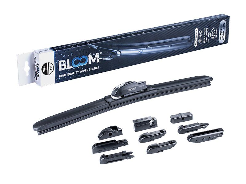 Pióro wycieraczki BLOOM M10 300 mm / 12" bezszkieletowe, 10 adapterów, 1szt.