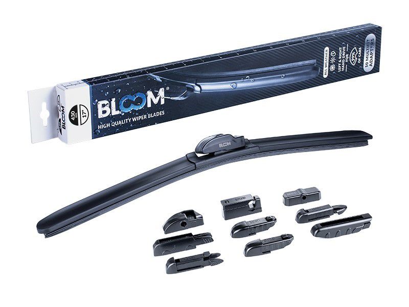 Pióro wycieraczki BLOOM M10 430 mm / 17" bezszkieletowe, 10 adapterów 1 szt.