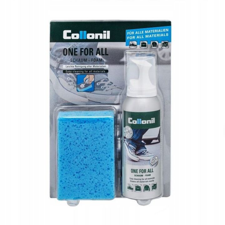 Pianka Collonil do czyszczenia butów z gąbką One For All uniwersalna 150 ml, 1 szt.