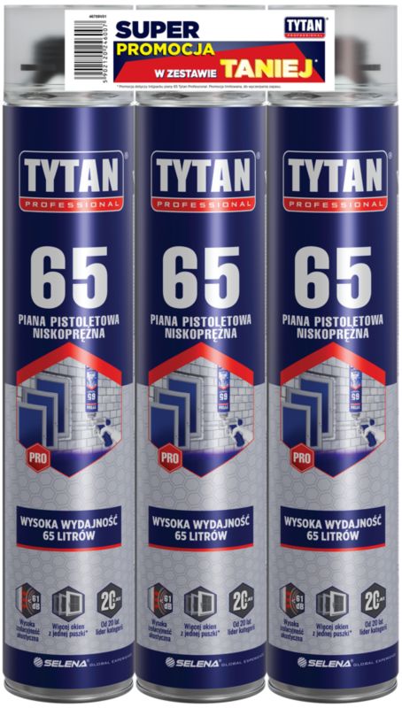 Pianka montażowa Tytan Professional 3 x 750 ml