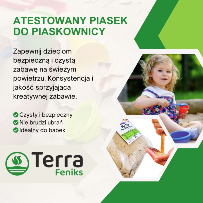 Piasek do piaskownicy Terra Feniks 300 kg paleta 15 x 20 kg 1 szt.