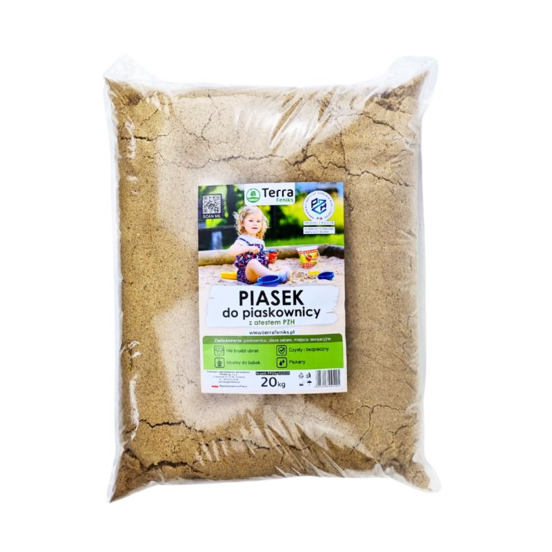Piasek do piaskownicy Terra Feniks 500 kg paleta 25x 20 kg 1 szt.