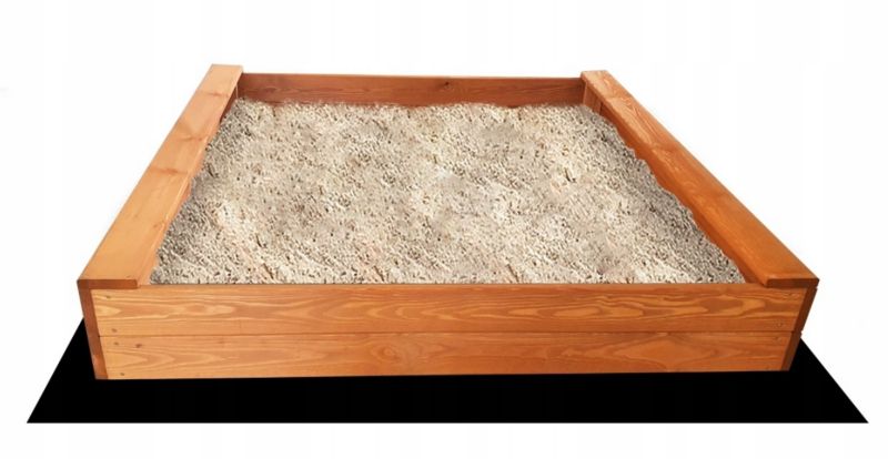 Piaskownica Drewniana Impregnowana SLIM 120x120 + GRATIS
