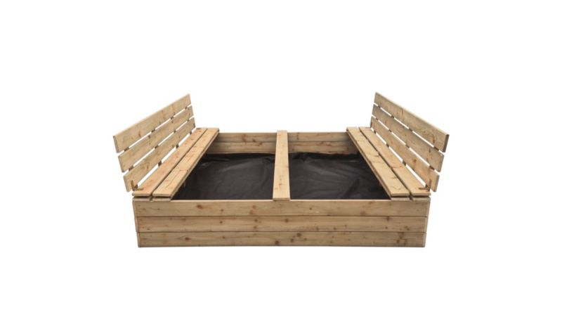 Piaskownica drewniana Wellton impregnowana 153x150 cm do ogrodu dla dzieci 1 szt