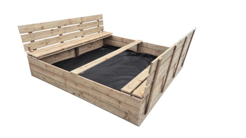 Piaskownica drewniana Wellton impregnowana 153x150 cm do ogrodu dla dzieci 1 szt