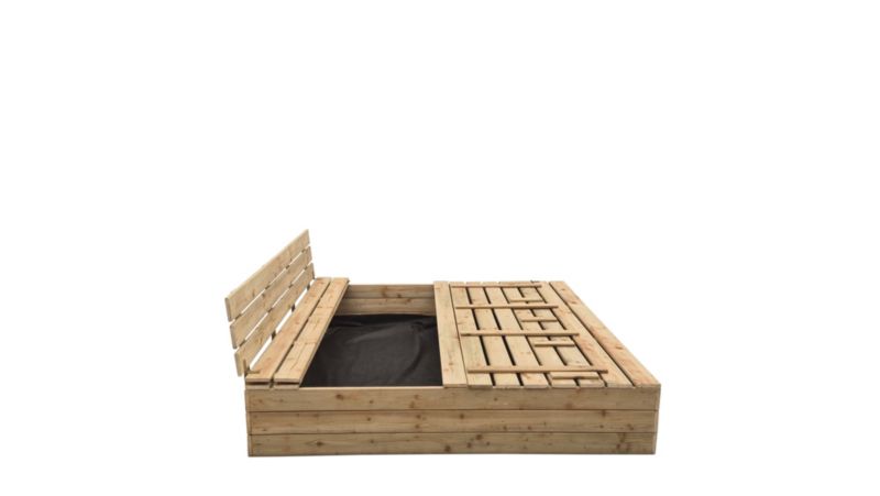 Piaskownica drewniana Wellton impregnowana 153x150 cm do ogrodu dla dzieci 1 szt