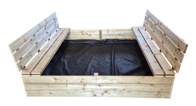 Piaskownica drewniana Wellton impregnowana 153x150 cm do ogrodu dla dzieci 1 szt