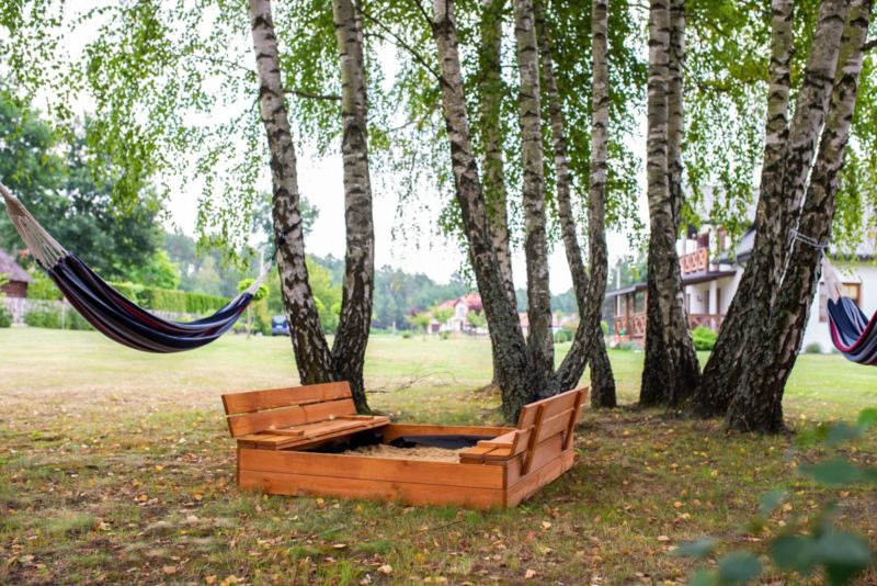 Piaskownica Impregnowana Zamykana SunWood Drewniana 120cm Ławeczki 1 szt.