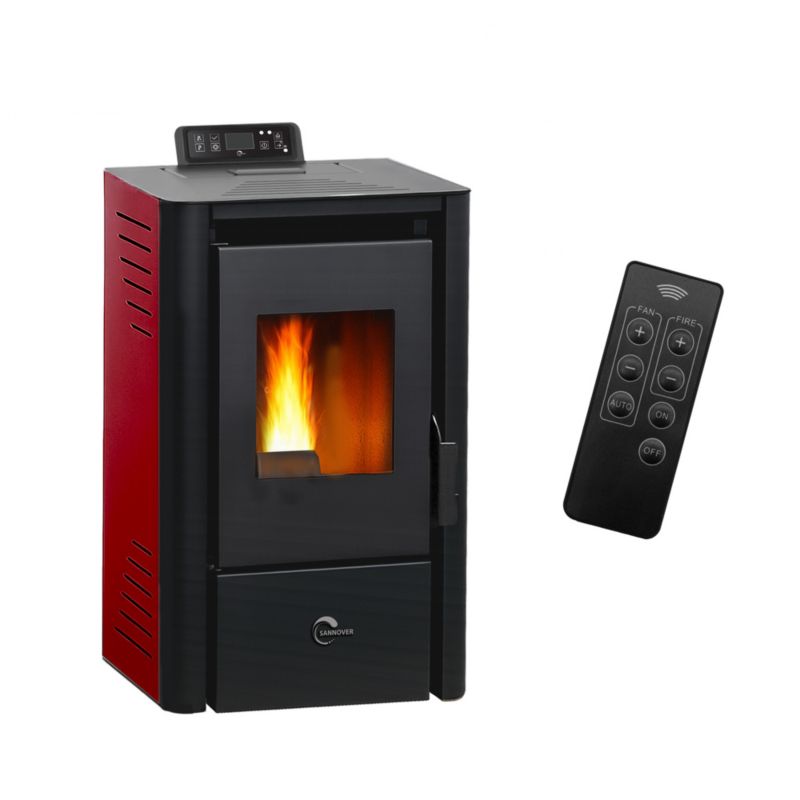 Piec na pelety Sannover Anita 9,4 kW Bordeaux 1 szt.
