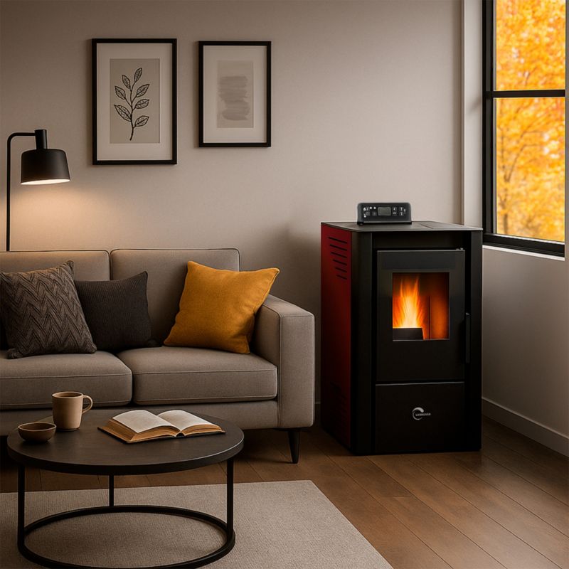 Piec na pelety Sannover Anita 9,4 kW Bordeaux 1 szt.