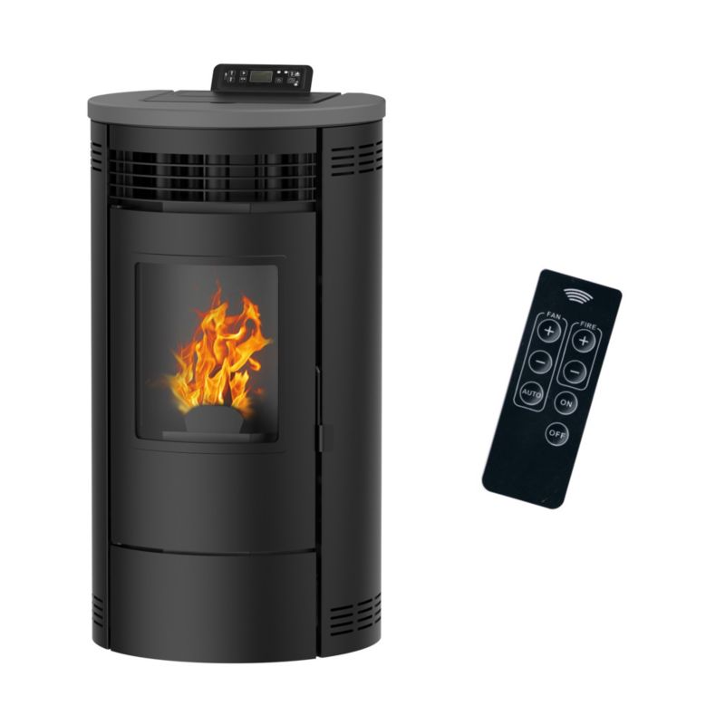 Piec na pelety Sannover Flavia 9,5 kW Czarny 1 szt.