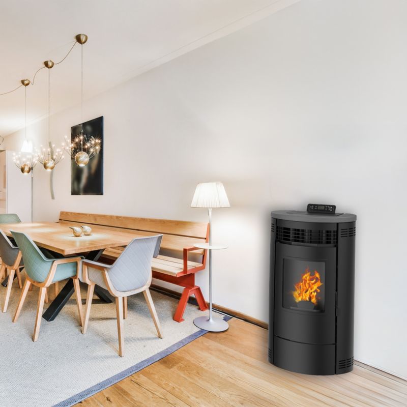 Piec na pelety Sannover Flavia 9,5 kW Czarny 1 szt.