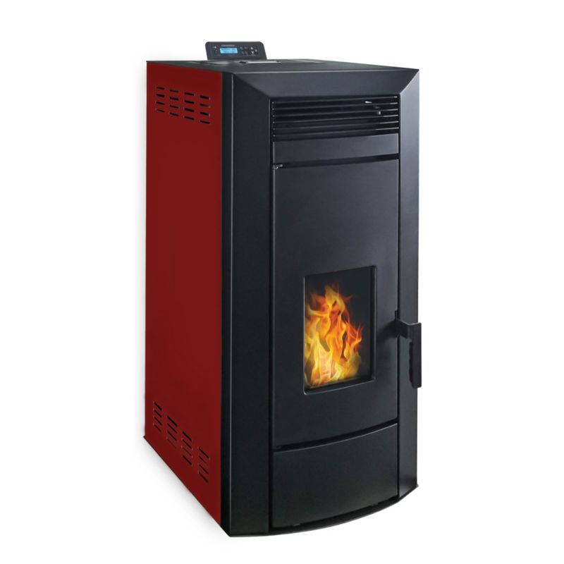 Piec na pelety Sannover Kleona 22,7 kW Hydrauliczny Bordeaux 1 szt.