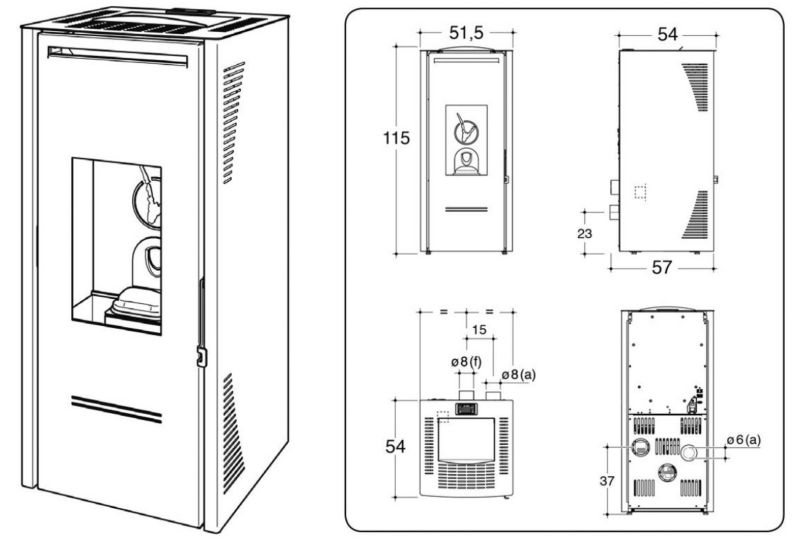 Piec na pellet Invicta Talo 11 KW
