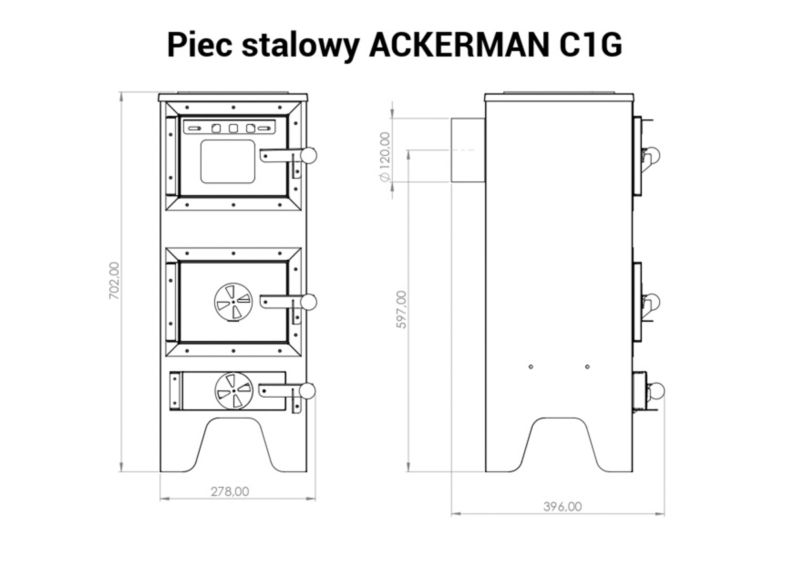 Piec Stalowy Janusz C1G
