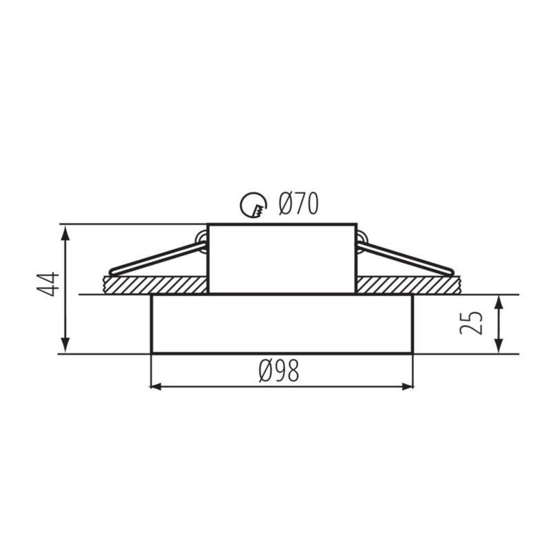 Pierścień oprawy punktowej LightLogic LL BAKU DSO-A/A 30547 oczko halogen sufitowa spot czarna 1 szt.