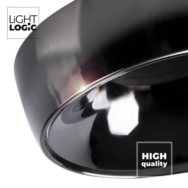 Pierścień oprawy punktowej LightLogic LL BAKU DSO-A/A 30547 oczko halogen sufitowa spot czarna 1 szt.