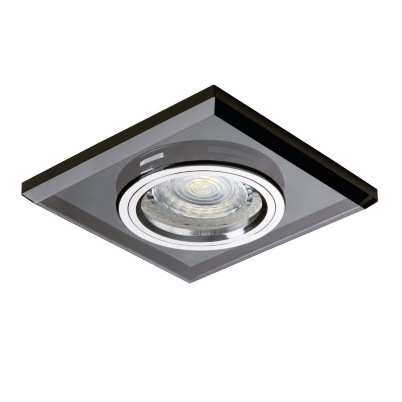 Pierścień oprawy punktowej LightLogic LL BILA DSL-B 30560 oczko halogenowe sufitowe szklane czarne 1 szt.