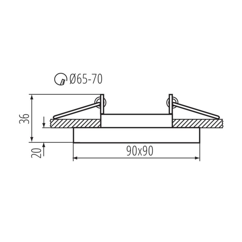 Pierścień oprawy punktowej LightLogic LL BILA DSL-B 30560 oczko halogenowe sufitowe szklane czarne 1 szt.